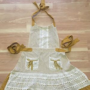 Anthropologie Mustard Crochet Apron (ASO T-Swift)